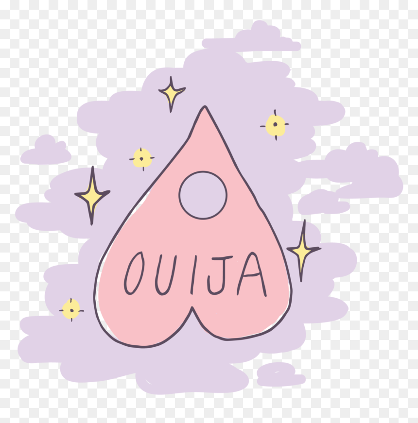 Ouija Planchette Board Pink Purple Pastel Sparkle Tattoo - Illustration, HD Png Download - ouija board png