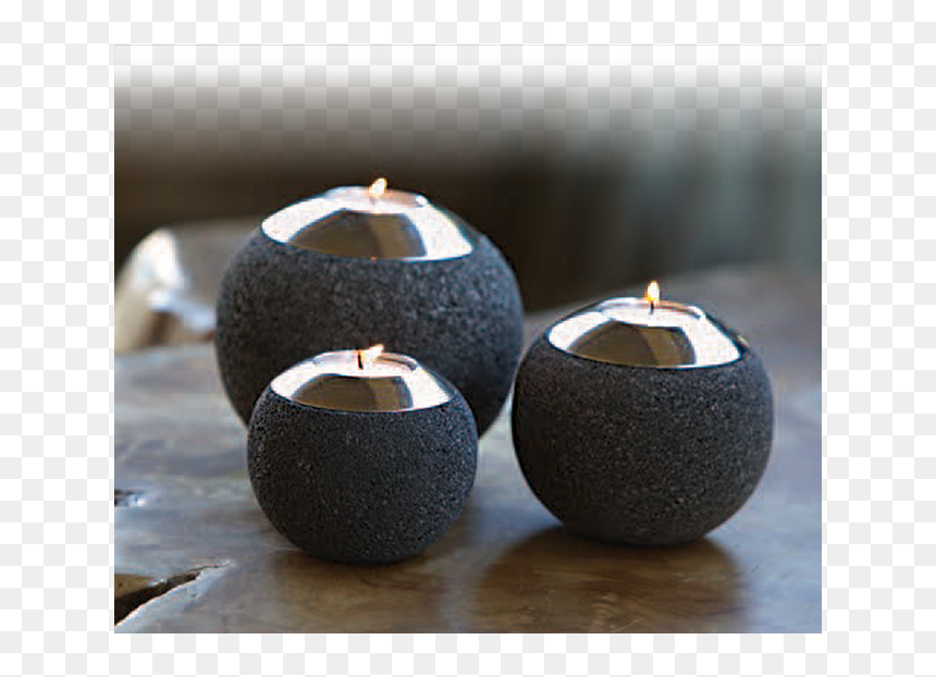 Natural Lava Stone Tea Light Candle Holders , Png Download - Candle, Transparent Png - stone pillar png