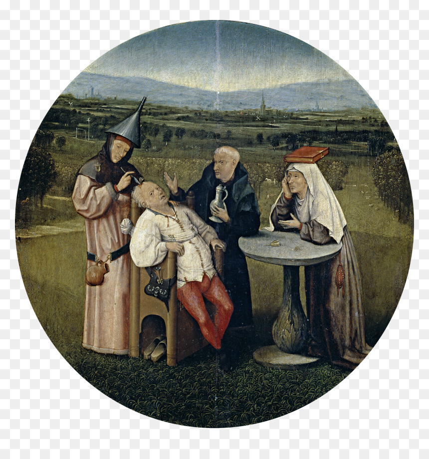 Cutting The Stone - Hieronymus Bosch Cutting The Stone, HD Png Download - painter png
