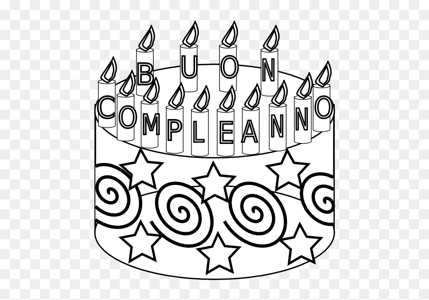 Black And White Birthday Cards To Colour, HD Png Download - happy birthday .png