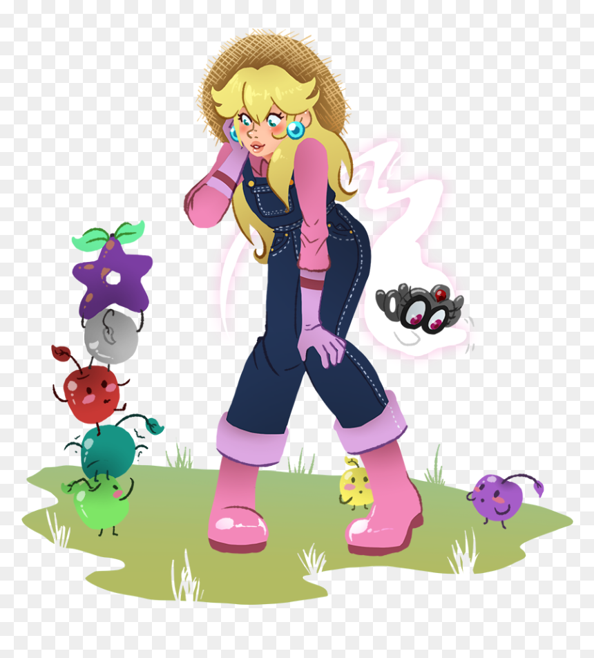 Peach And Tiara Visit Stardew Valley Watch The Speedpaint - Mario Cappy Princess Peach, HD Png Download - cappy png