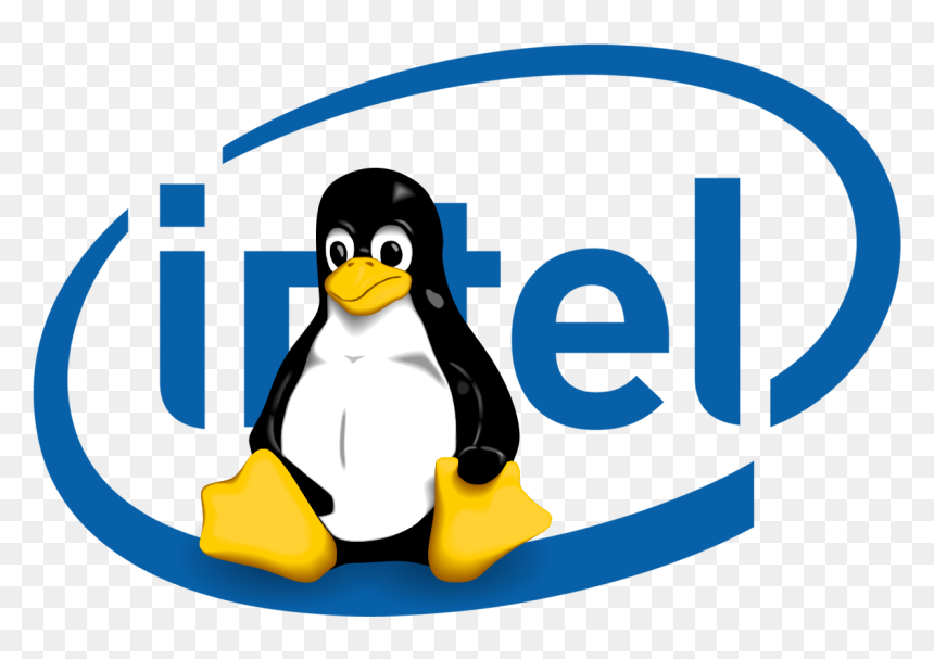 Download Intel Logo Latest Version - Adã©lie Penguin, HD Png Download - intel png