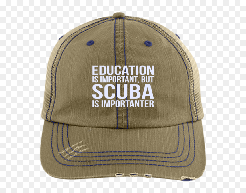 Education Is Important But Scuba Is Importanter Caps - Baseball Cap, HD Png Download - education cap png