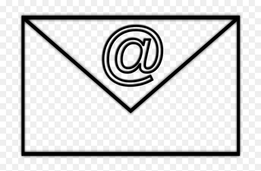 Mail Clipart Black And White - Email Clipart Transparent, HD Png Download - mail png transparent