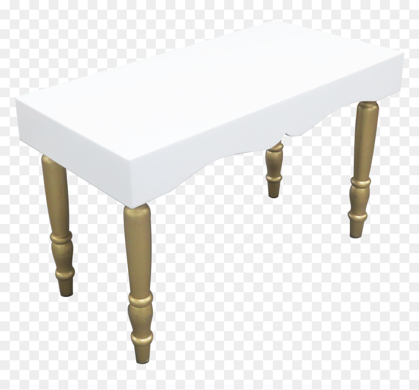 Avalon Curved Rectangular Gold Dining Table - Avalon Rectangular White Dining Table, HD Png Download - music instrument png
