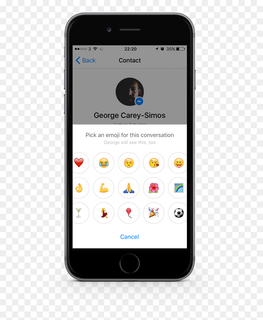Wersm Facebook Messenger Customise - Iphone, HD Png Download - facebook emoji png