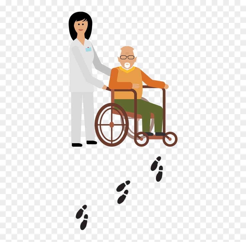 Illustration Of A Man In A Wheelchair - Wheel Chair To Standing Png, Transparent Png - person in wheelchair png