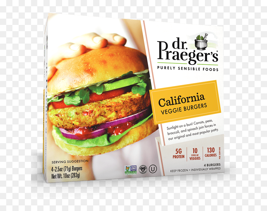 Praeger"s California Veggie Burgers Package - Dr Praeger's Veggie Burgers, HD Png Download - veg patties png