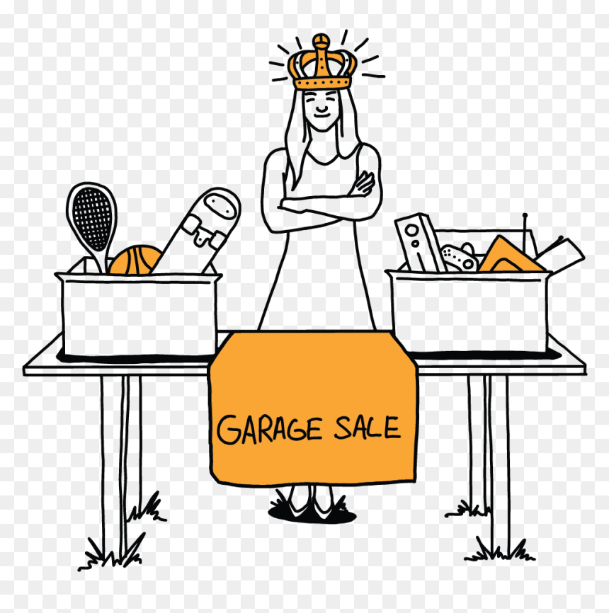 Make Your Garage Sale The Sale Of The Century - Cartoon, HD Png Download - garage sale png