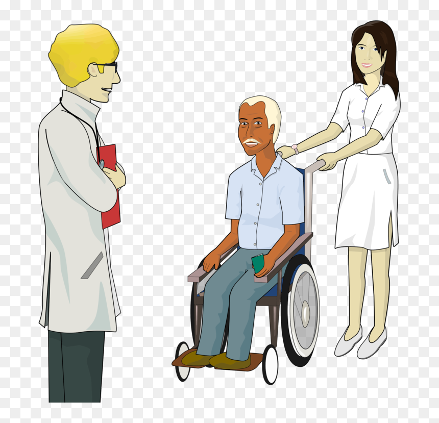 Enfermeira E Paciente Png, Transparent Png - person in wheelchair png