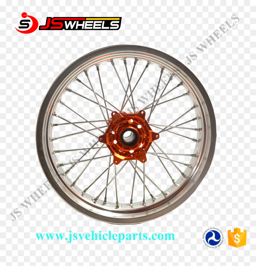 Js Racing Part Motorcycle Wheels Silver Rims Orange - Trade Assurance, HD Png Download - indian flag wheel png