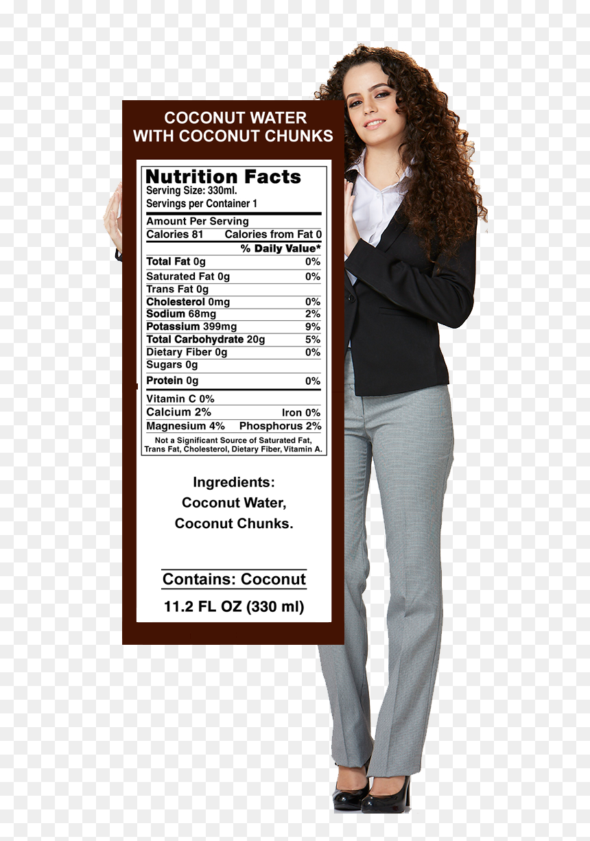 Delicious Coconut Water And Tender Coconut Pieces Come - Girl, HD Png Download - tender coconut png