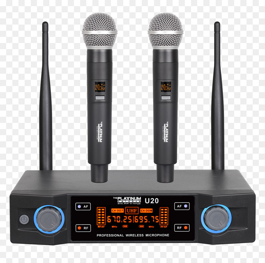 U20 Wireless Mic - Platinum Wireless Microphone Price, HD Png Download - sound mike png