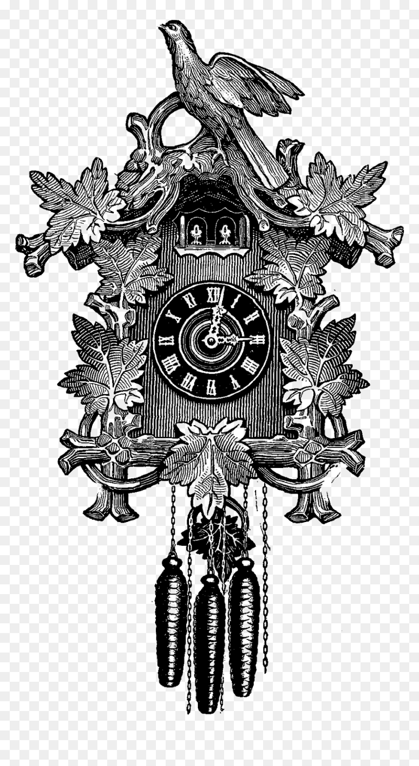 Cuckoo Clock, HD Png Download - peacock feather png hd