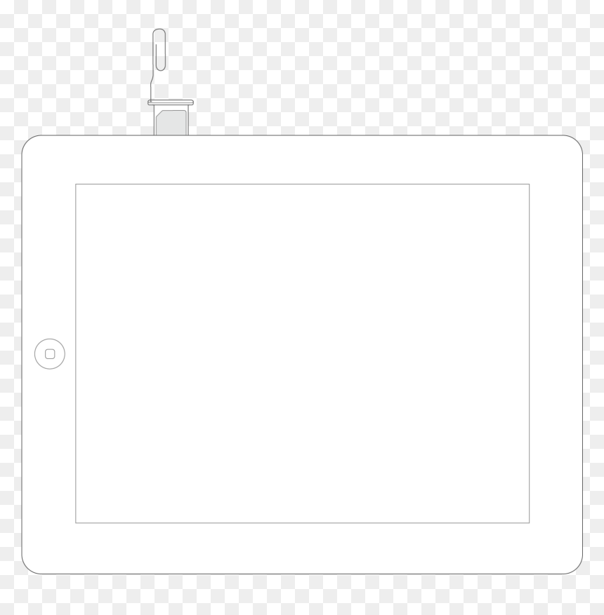 Ipad Sim Tray - Desk, HD Png Download - ipad png transparent