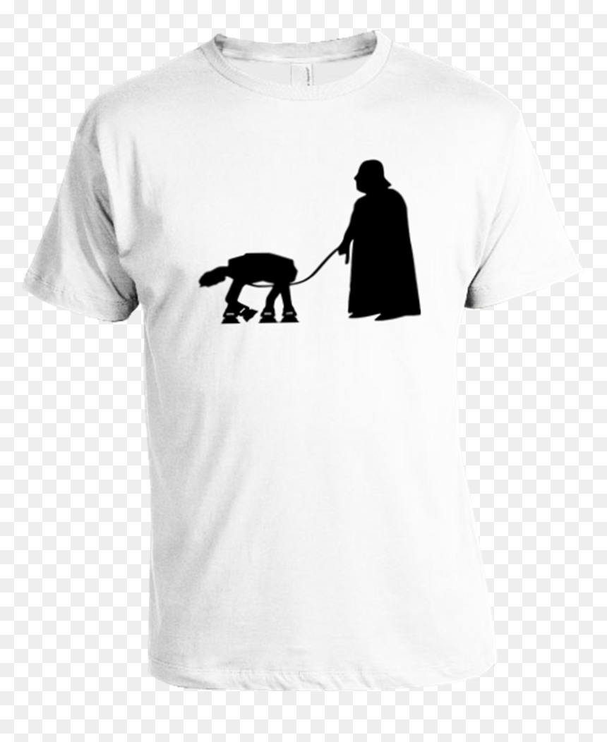 Vader Walking Atat T Shirt - Darth Vader Silhouette, HD Png Download - at-at png