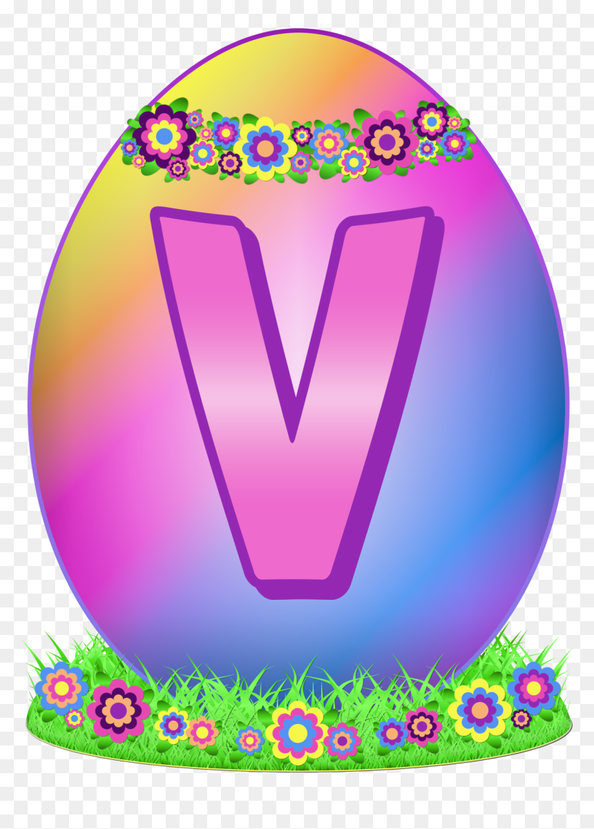 Easter Egg Letter S, HD Png Download - letter v png