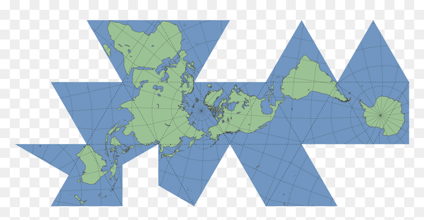 Dymaxion Map Projection - Dymaxion Map Png, Transparent Png - globe map png