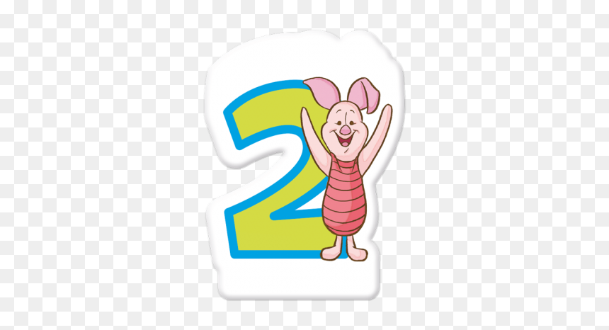 Numero 2 Con Winnie Pooh, HD Png Download - birthday items png