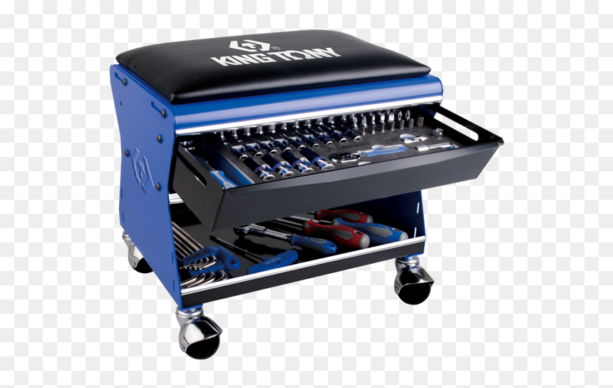 Mobile Work Chair King Tony 87452a-b - Banqueta Para Mecânico, HD Png Download - king chair png