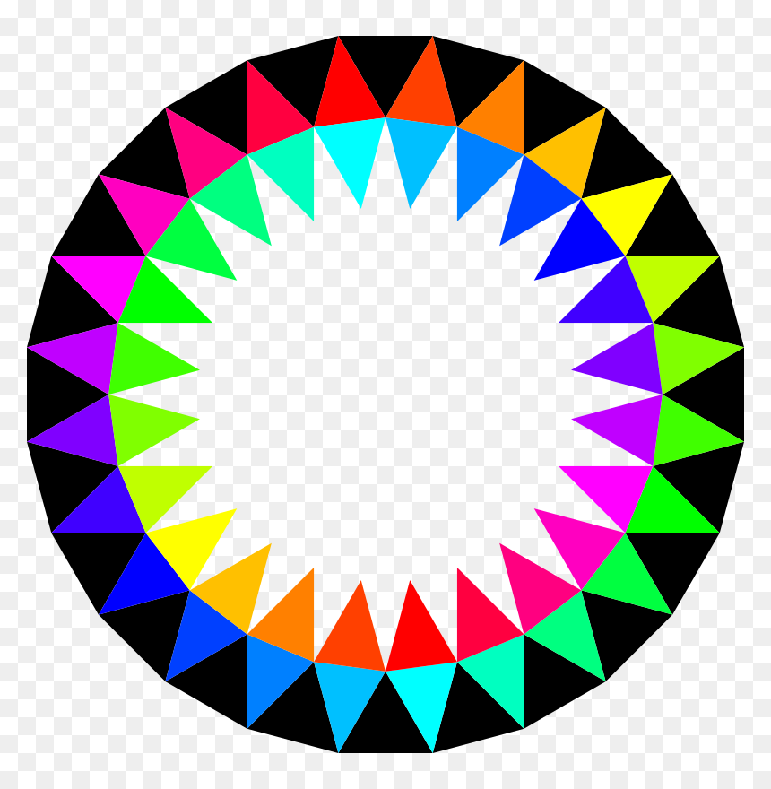 Rainbow 24gon - Colorful Chakra Png, Transparent Png - gon png
