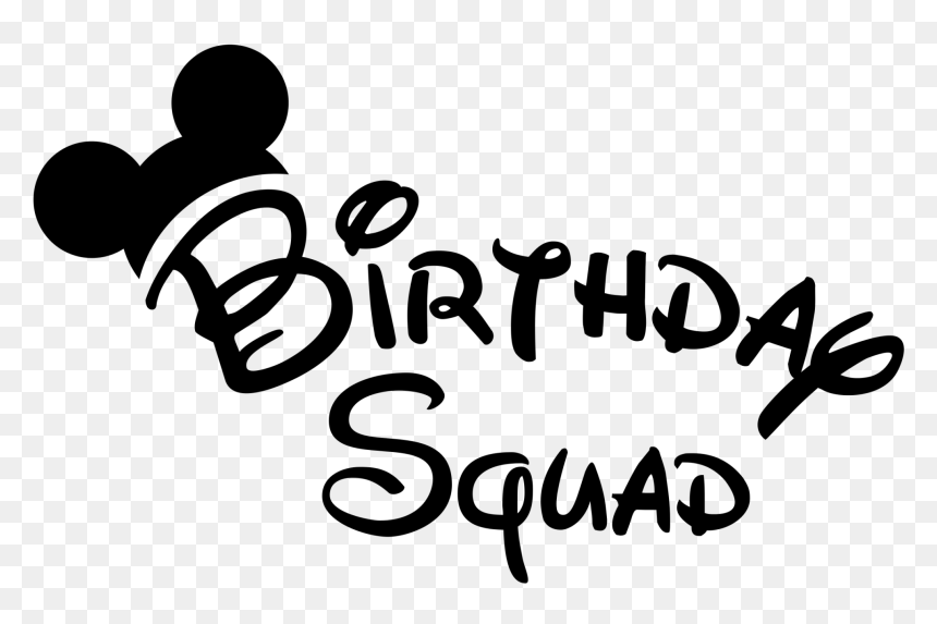 Birthday Squad Disney Shirts, HD Png Download - birthday items png