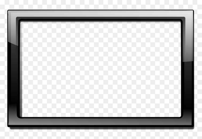 Black Frame Svg Clip Arts - Display Device, HD Png Download - black photo frames png