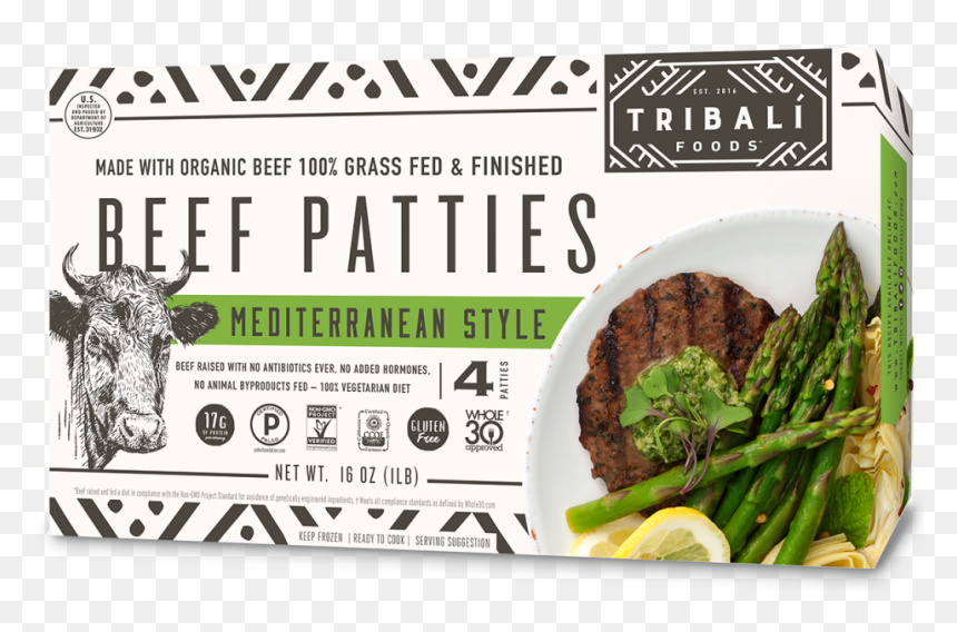Mediterranean Style Beef - Tribali Foods Thai Style Turkey Patties, HD Png Download - veg patties png
