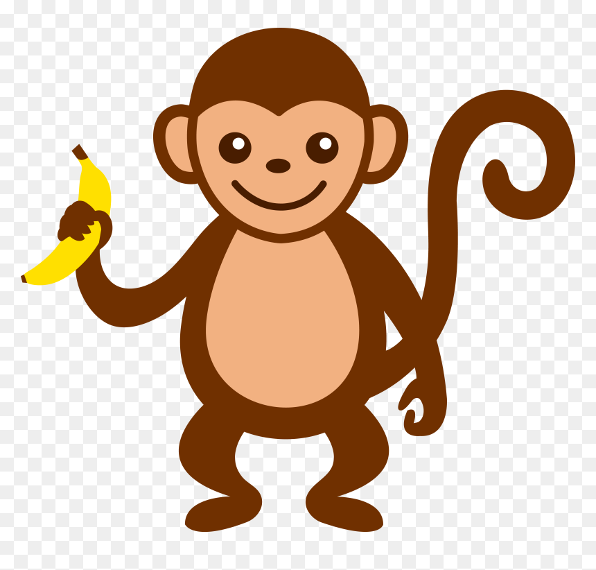 Free Ape Clipart Clipart Free Cartoon Monkey Clip Art - Monkey Clipart, HD Png Download - ape png
