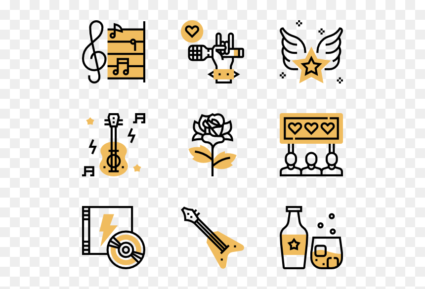 Film Icons, HD Png Download - rock and roll png