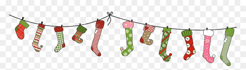 Random Things Through My - Holiday Sock Clip Art, HD Png Download - christmas stockings png