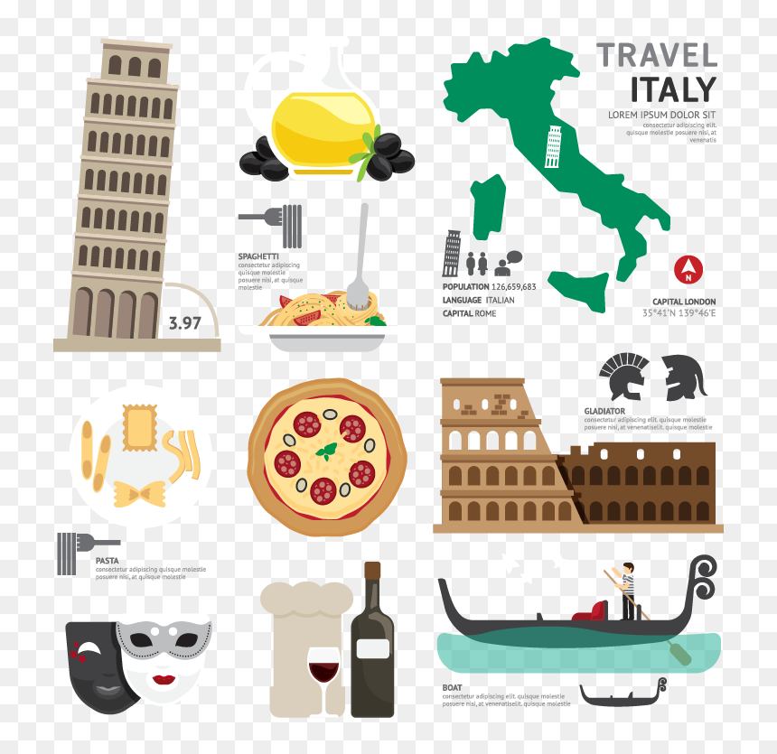 Travel Italy - Italy Vector, HD Png Download - shaco png