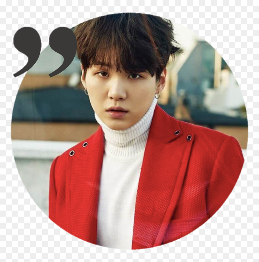 Min Yoongi - - Suga In Red Outfit, HD Png Download - yoongi png