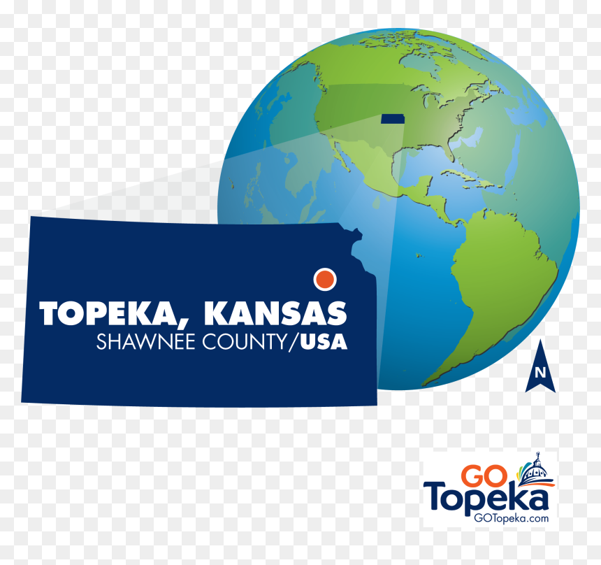 5 Gtep Globe-ks Map - Go Topeka, HD Png Download - globe map png