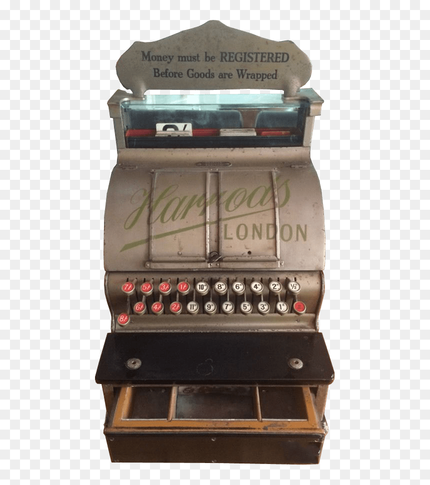 Vintage Harrods Cash Register Clip Arts - Portable Network Graphics, HD Png Download - registered png
