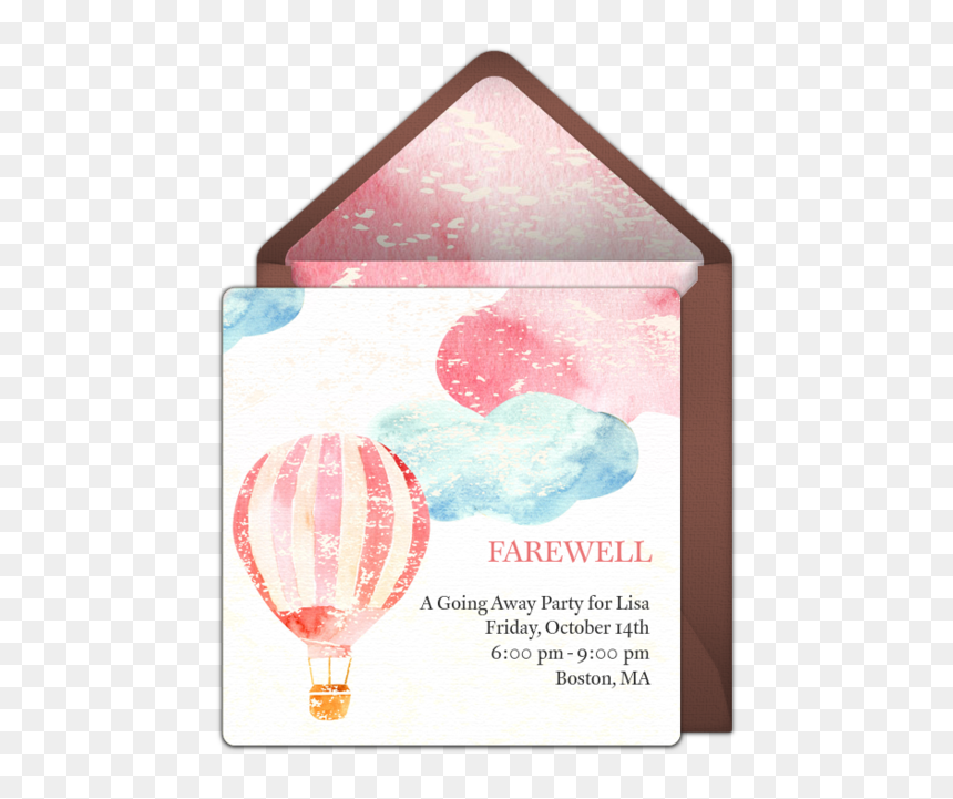 Hot Air Balloon, HD Png Download - farewell png