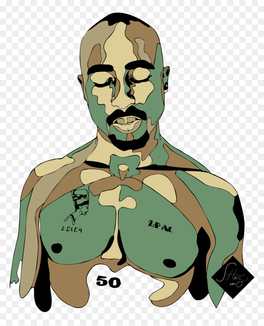 Rappers Drawing Love - 2pac Png, Transparent Png - gon png