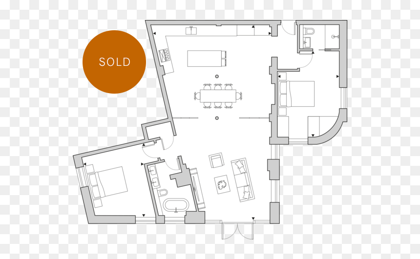 Bp Apartment02 Floorplan - Floor Plan, HD Png Download - apartment png