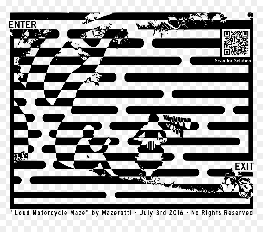 Rude And Loud Motorcycle Maze Clip Arts - Maze Solve Animation Gif, HD Png Download - loud png