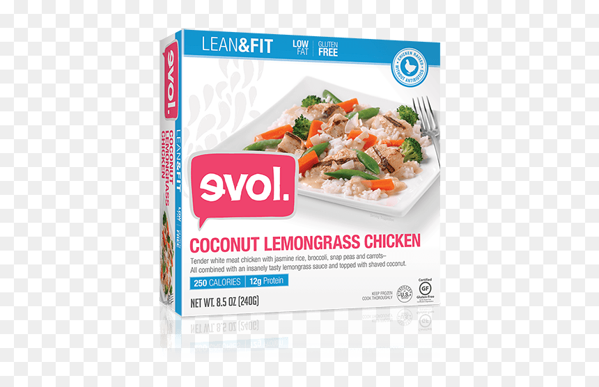 Evol Lean & Fit Coconut Lemongrass Chicken - Love Fire Grilled Steak, HD Png Download - tender coconut png