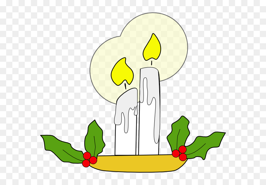 Candles Large Clip Art - Christmas Candles Clip Art, HD Png Download - advent wreath png