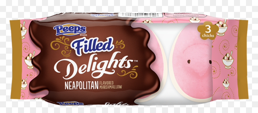Peeps Delights Filled Neapolitan 3ct Concept V1 Rendering - Chocolate, HD Png Download - peeps png