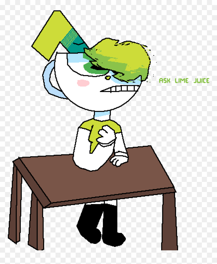 Ask My Cuphead Oc Lime Juice - Cartoon, HD Png Download - lime juice png