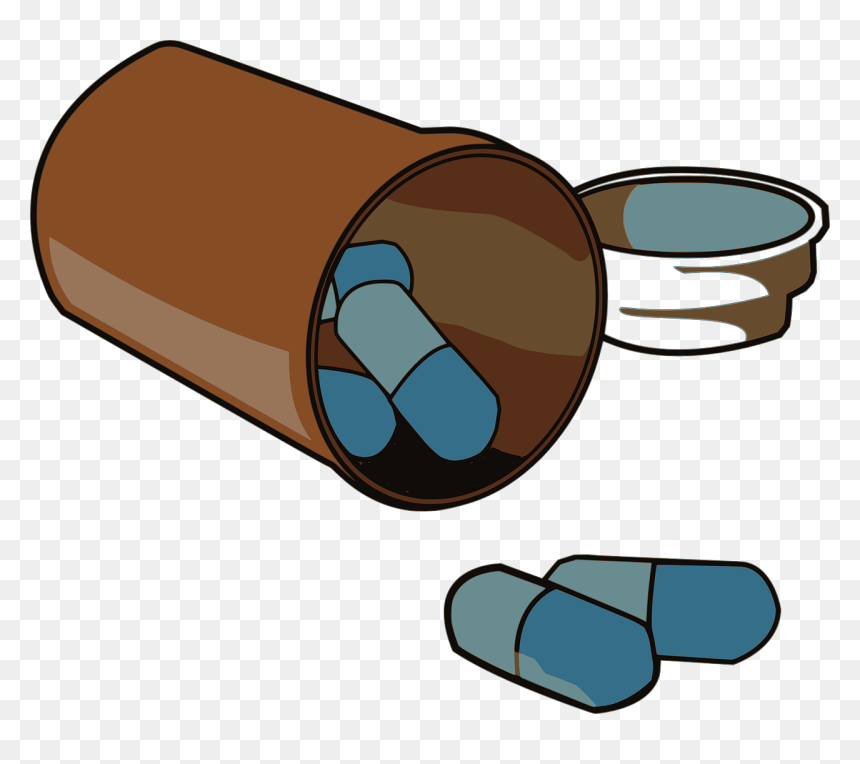 Spilled Pill Bottle Clipart, HD Png Download - medication png