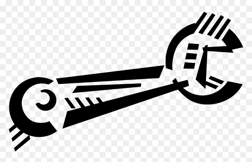 Vector Illustration Of Adjustable Wrench Or Spanner - Graphic Design, HD Png Download - spanner vector png