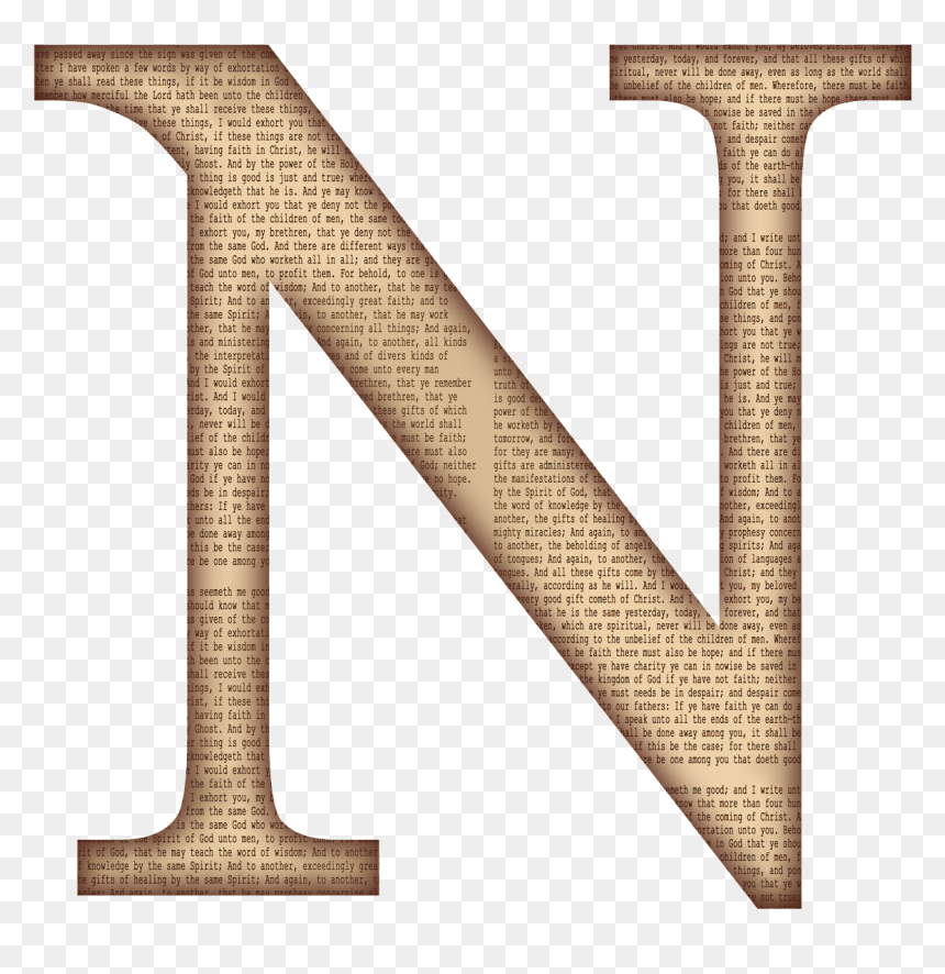 Letter N Png - Wood, Transparent Png - write png