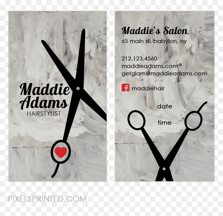 Hairstylist Business Cards - Graphic Design, HD Png Download - hair salon png
