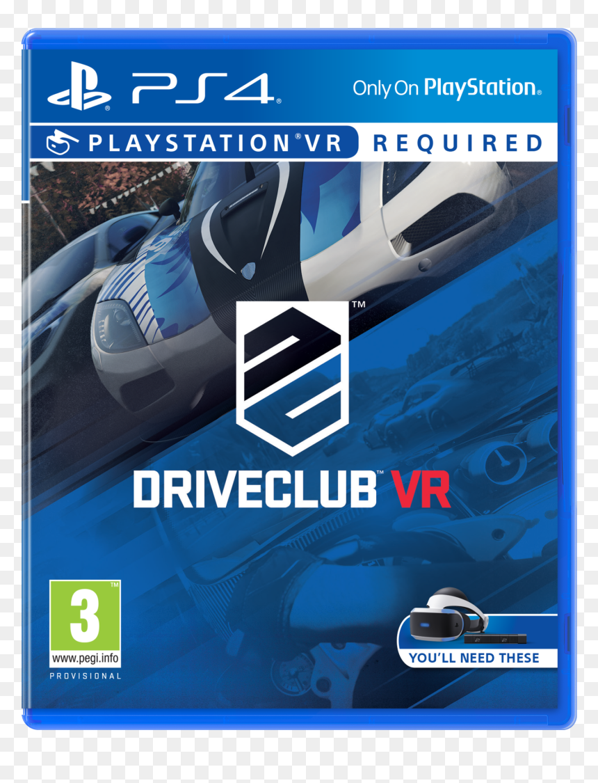 Sony Driveclub Vr Ps4, HD Png Download - playstation vr png