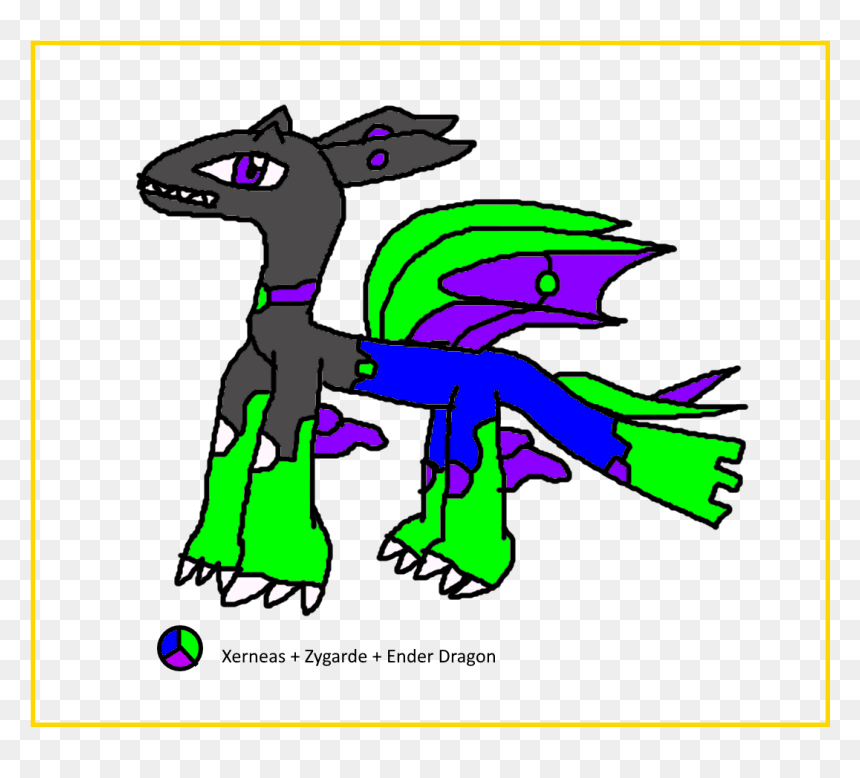 Xerneas Zygarde Ender Dragon Fusion - Xerneas Yveltal Zygarde Ender Dragon Fusion, HD Png Download - xerneas png
