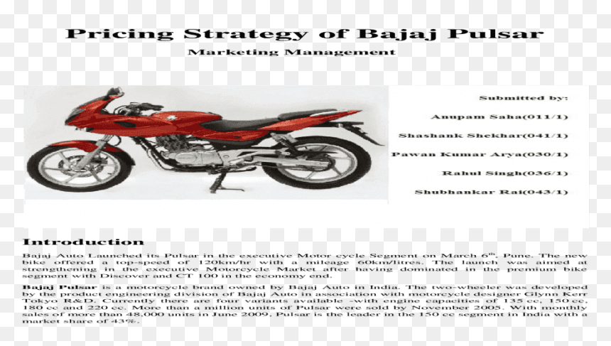 Bajaj Pulsar , Png Download - Motorcycle, Transparent Png - bajaj pulsar png